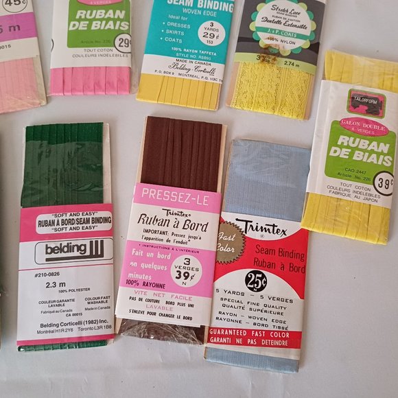 Vintage Seam Binding and Hem Facing Ribbons - Picture 4 of 10